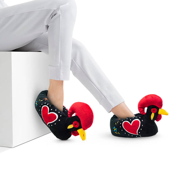 Barcelos Rooster Plush Slippers Cozy Slippers – Traditional Portuguese Design